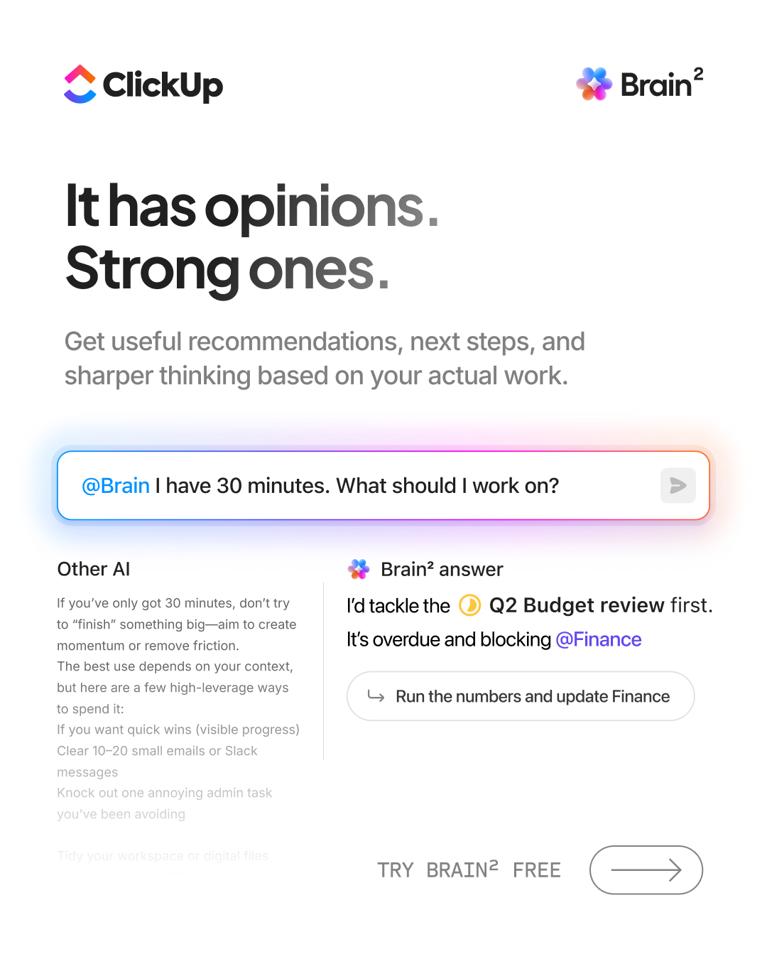 ClickUp Facebook ad