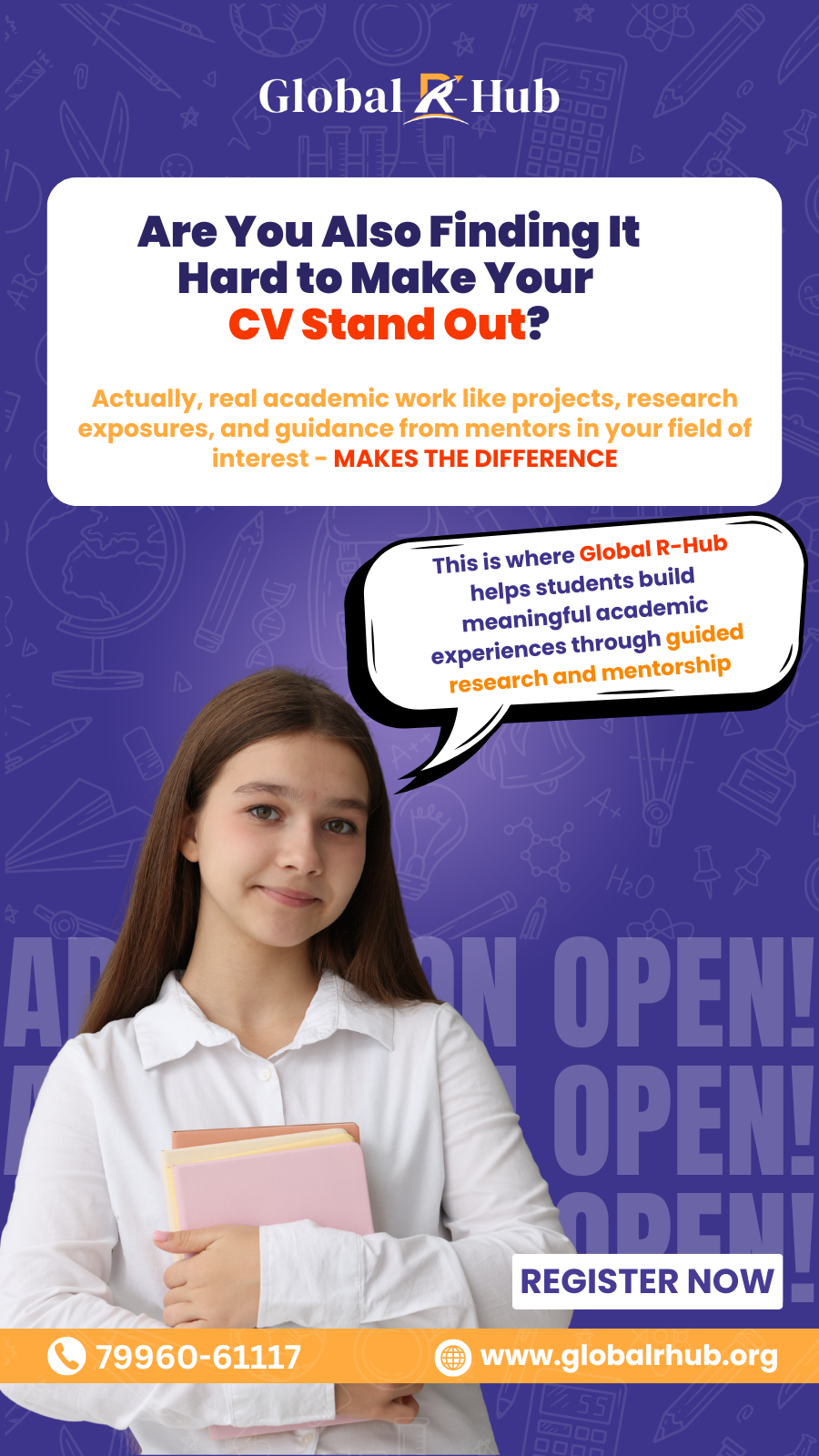 Global Research Hub Facebook ad: Make Your CV Strong