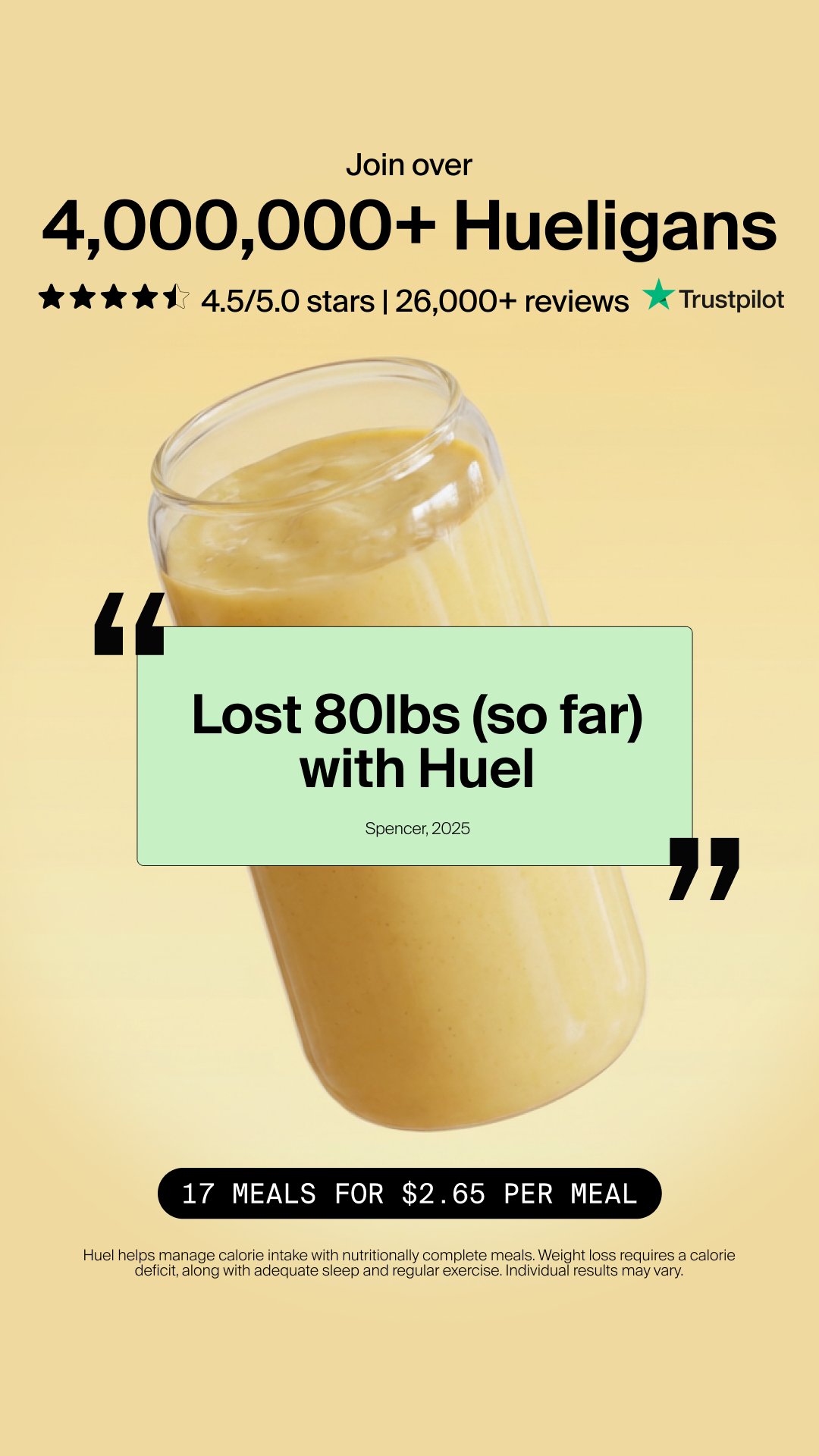 Huel Facebook ad