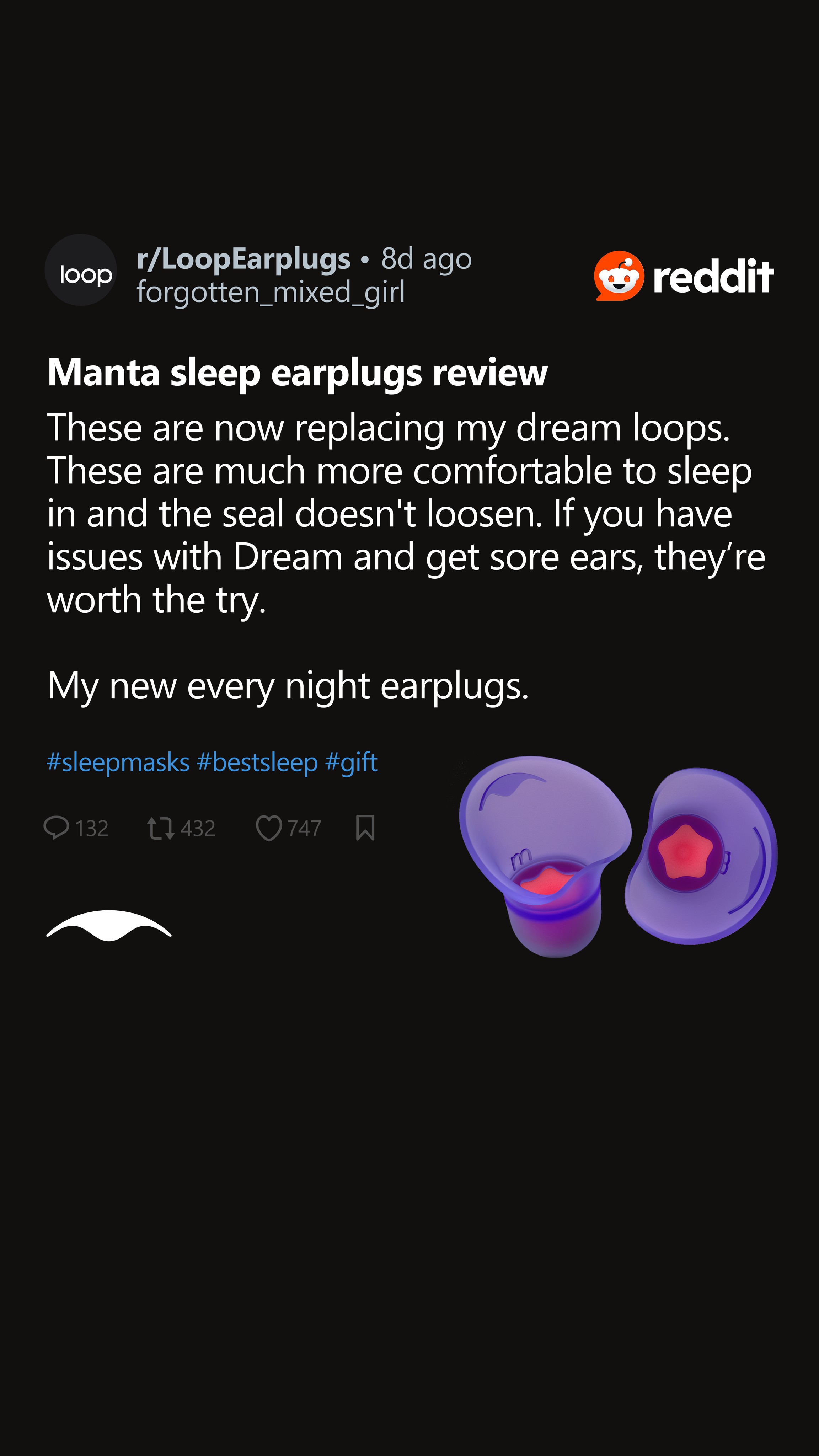 Manta Sleep Facebook ad