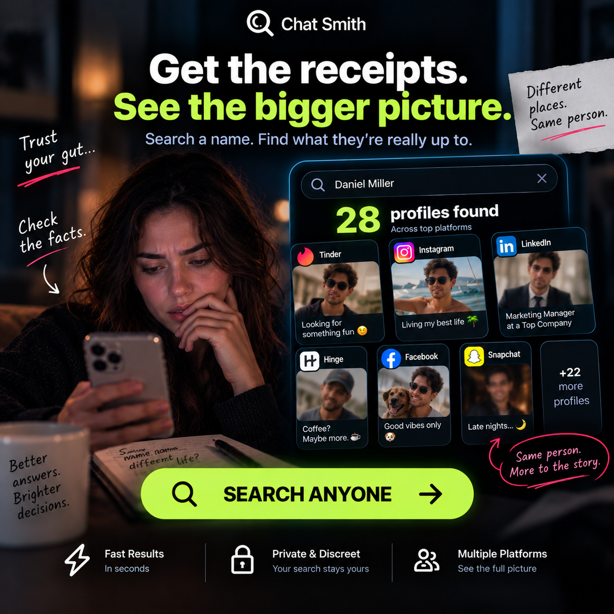 Chatsmith: AI Chatbot & Agent Facebook ad: Try Chat Smith For Free