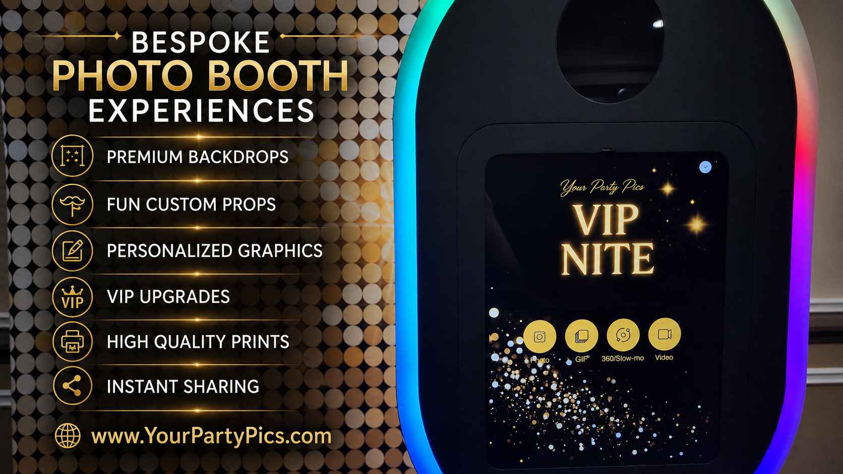 Sam Riposta Facebook ad: Bring the WOW Factor to Your Next Party! Smart Photo Booth…