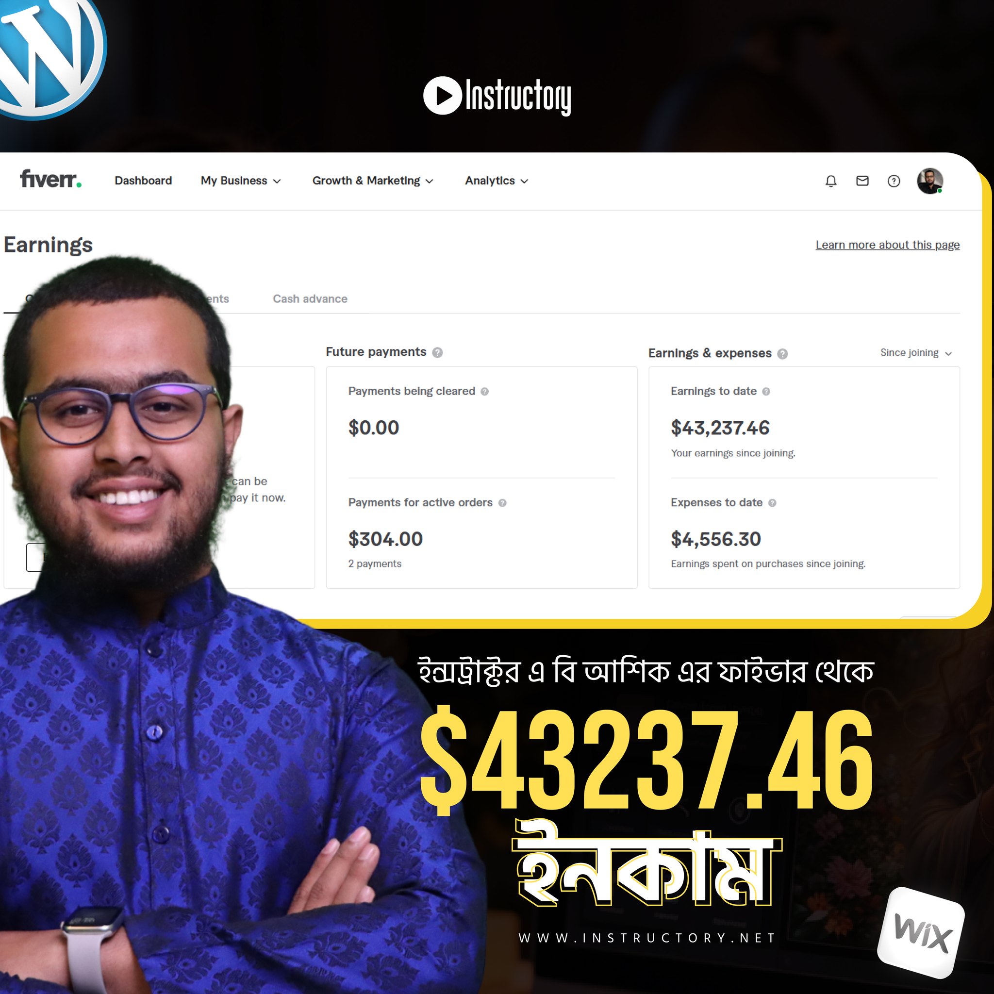 Instructory Facebook ad: $43237.46 - তেতাল্লিশ হাজার দুইশত সাত্রিশ ডলার (প্রায়…
