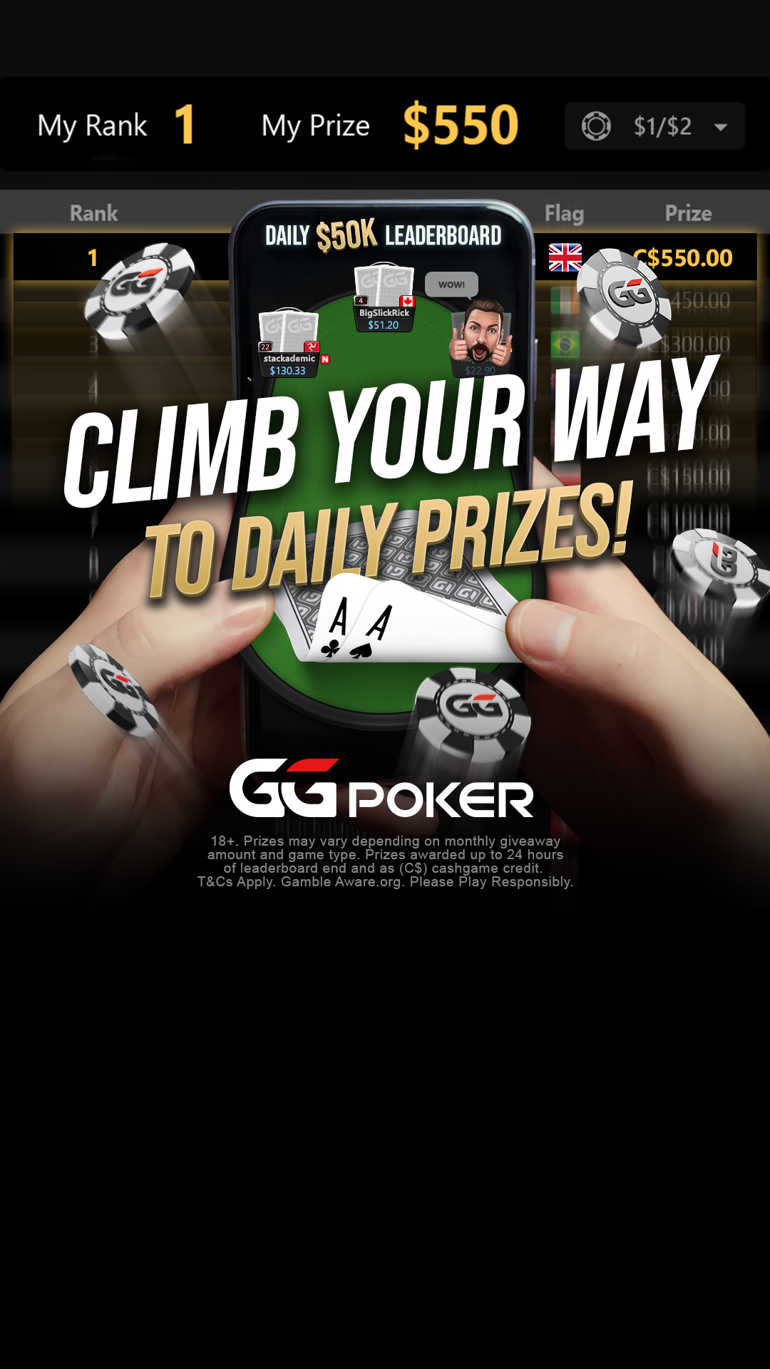 GGPoker UK Facebook ad