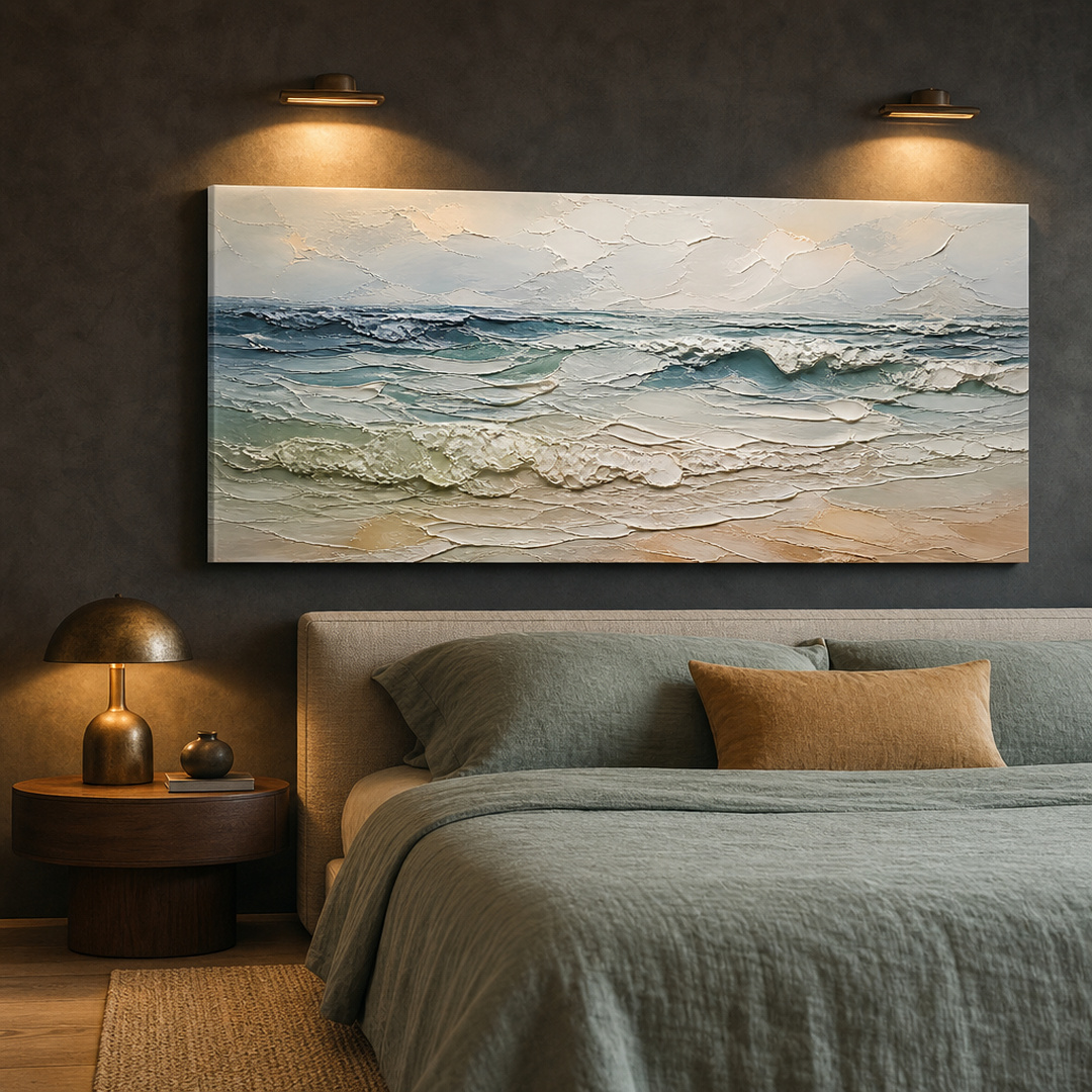 Tailored Canvases - Personalized Art Facebook ad: Serene Horizon Waves | Made in the USA | Ships Fast