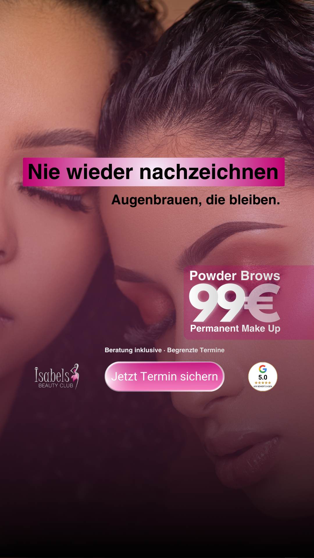 Isabels Beauty Club Facebook ad from Mar 3, 2026