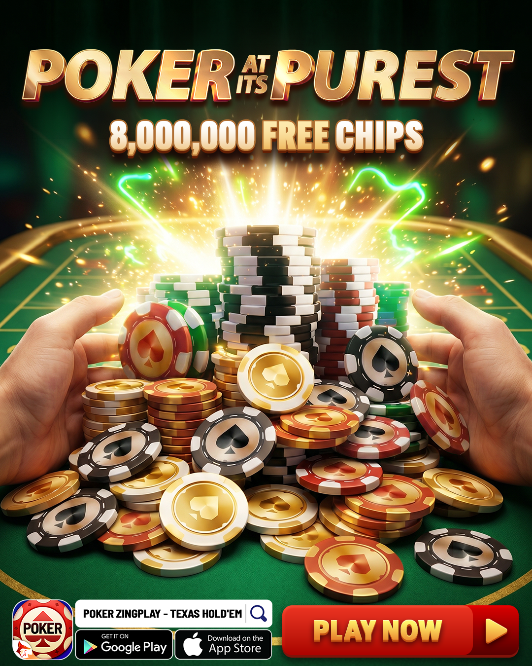 Poker ZingPlay - Texas Hold'em Facebook ad