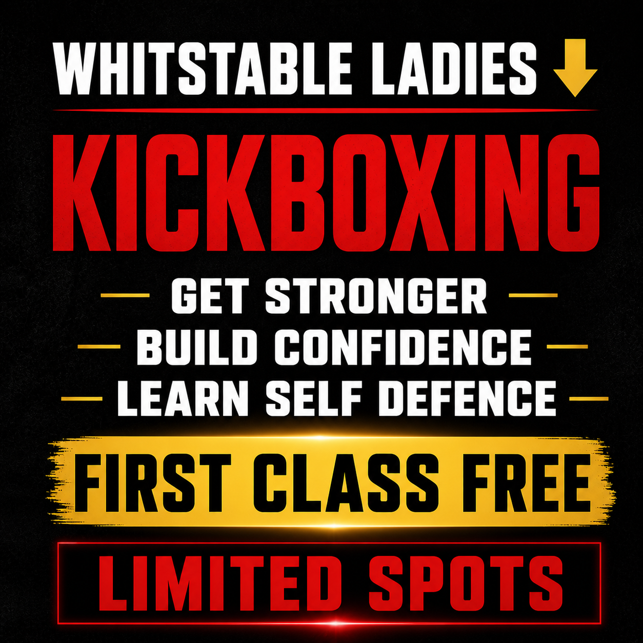 S2 Martial Arts Academy Facebook ad: First Class FREE, Limited Spots ONLY