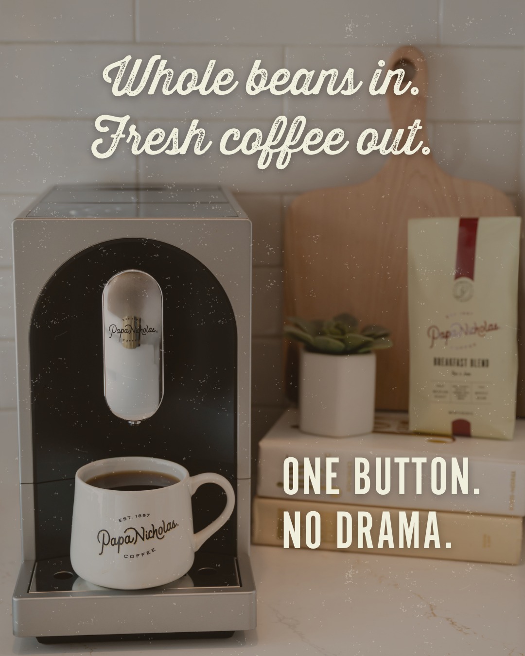 PapaNicholas Coffee Facebook ad from May 27, 2026