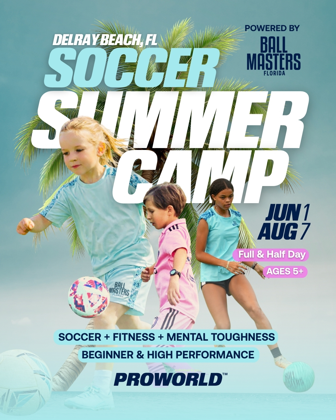 ProWorld Academy Facebook ad: ProWorld Soccer Summer Camp 2026