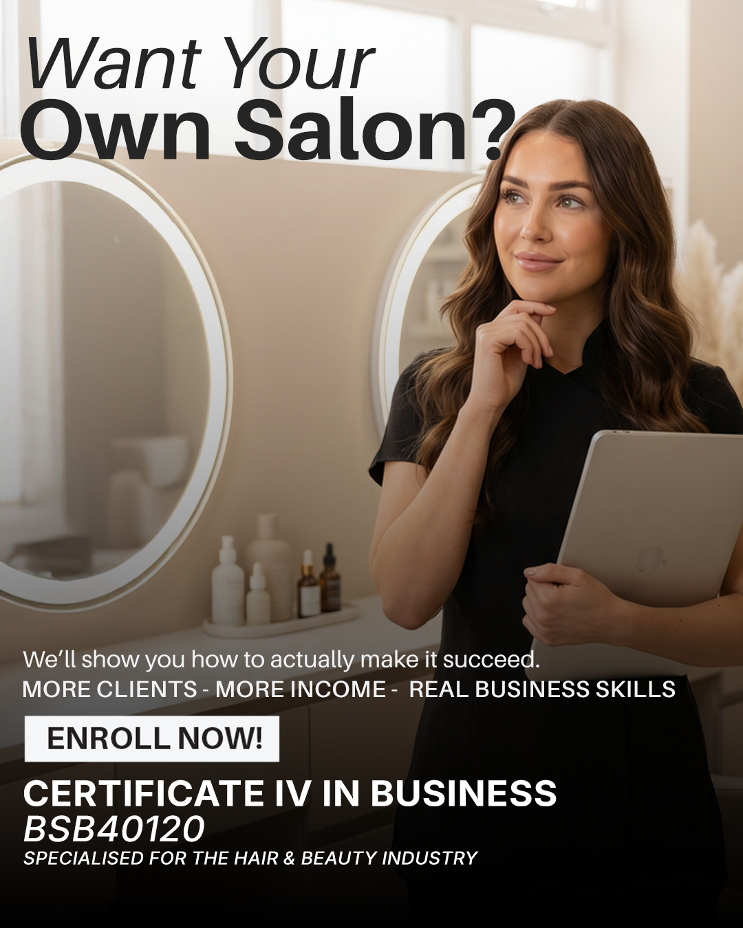 Sechi Hair Academy - TOID 41320 Facebook ad: Certificate IV in Business (Beauty Industry)