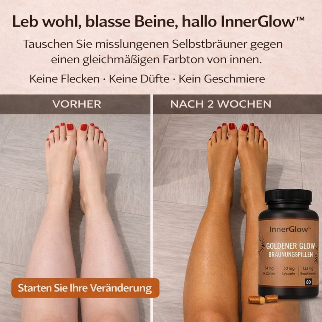 Dr. Eleanor Whitcombe Facebook ad: Sonnengeküsster Glow ganz ohne Sonne, in null Komma nichts!