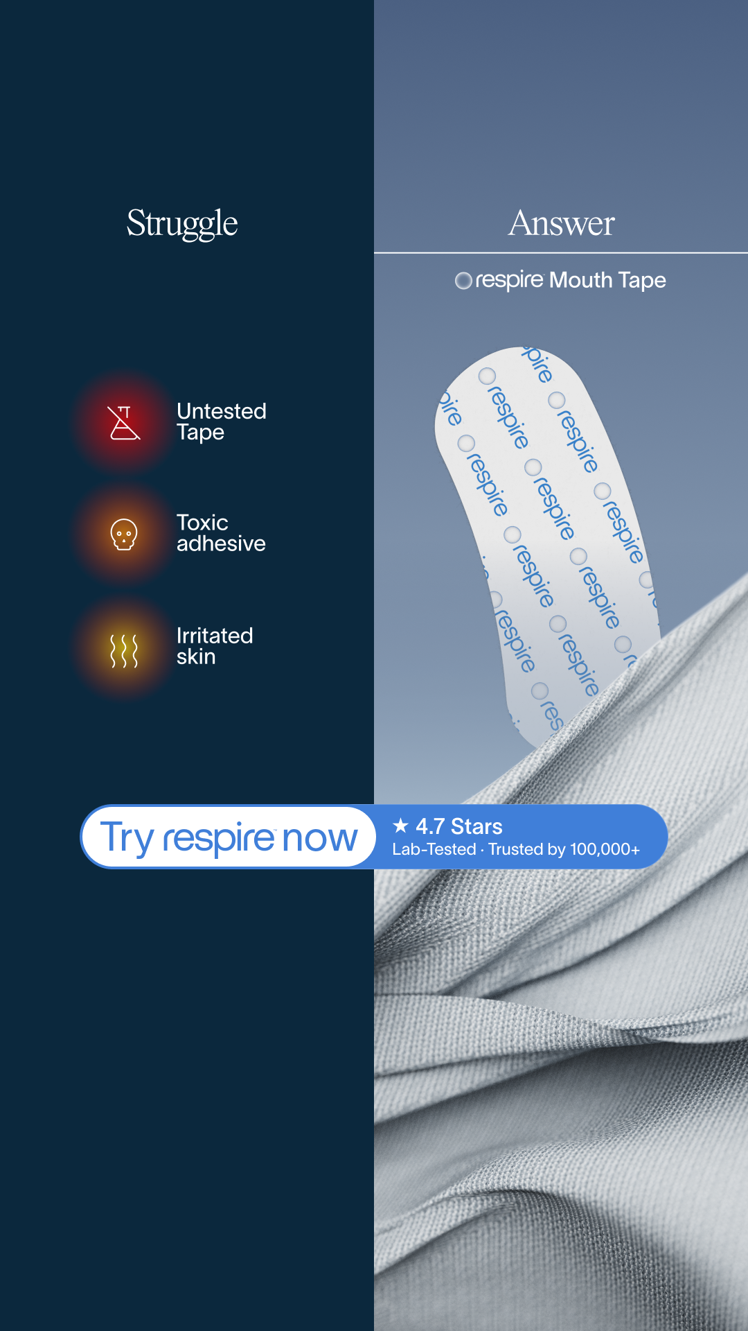 Try Respire Facebook ad