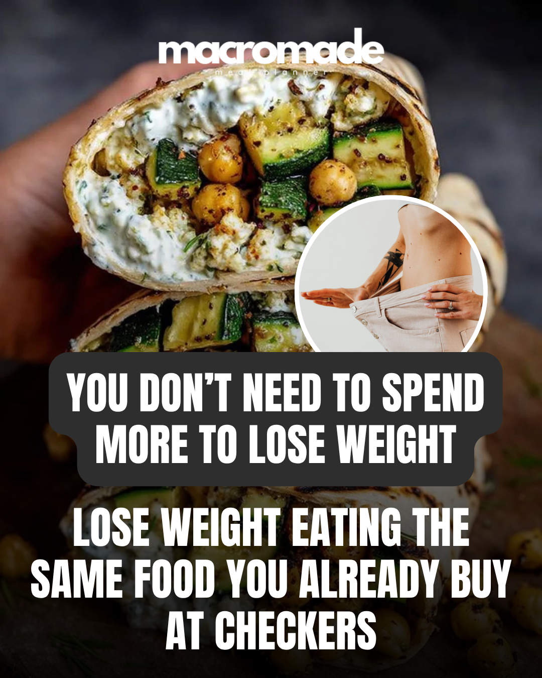 Macromade Meal Planner Facebook ad: Lose Weight Without Spending More