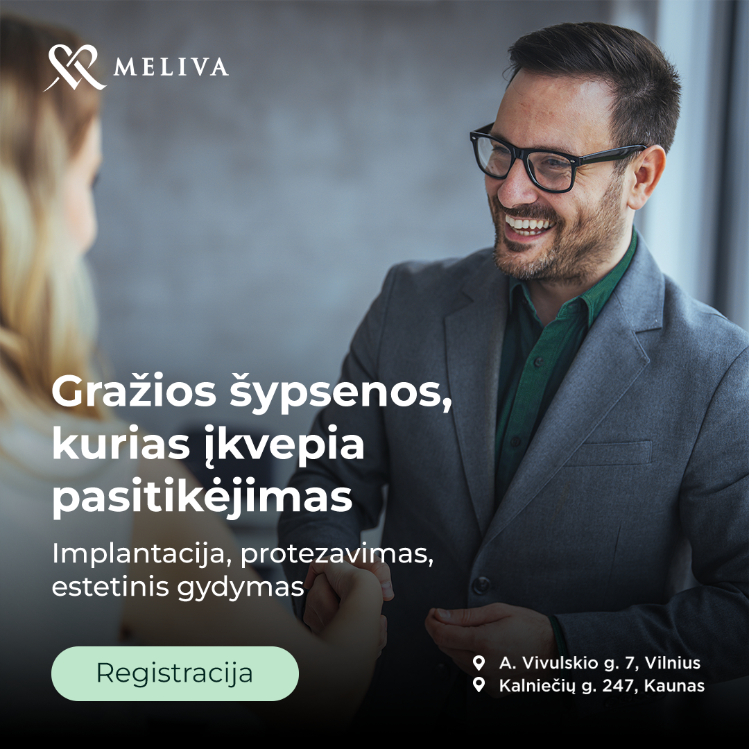 Meliva VIC odontologijos klinikos Facebook ad: Dantų atkūrimas, estetinis gydymas