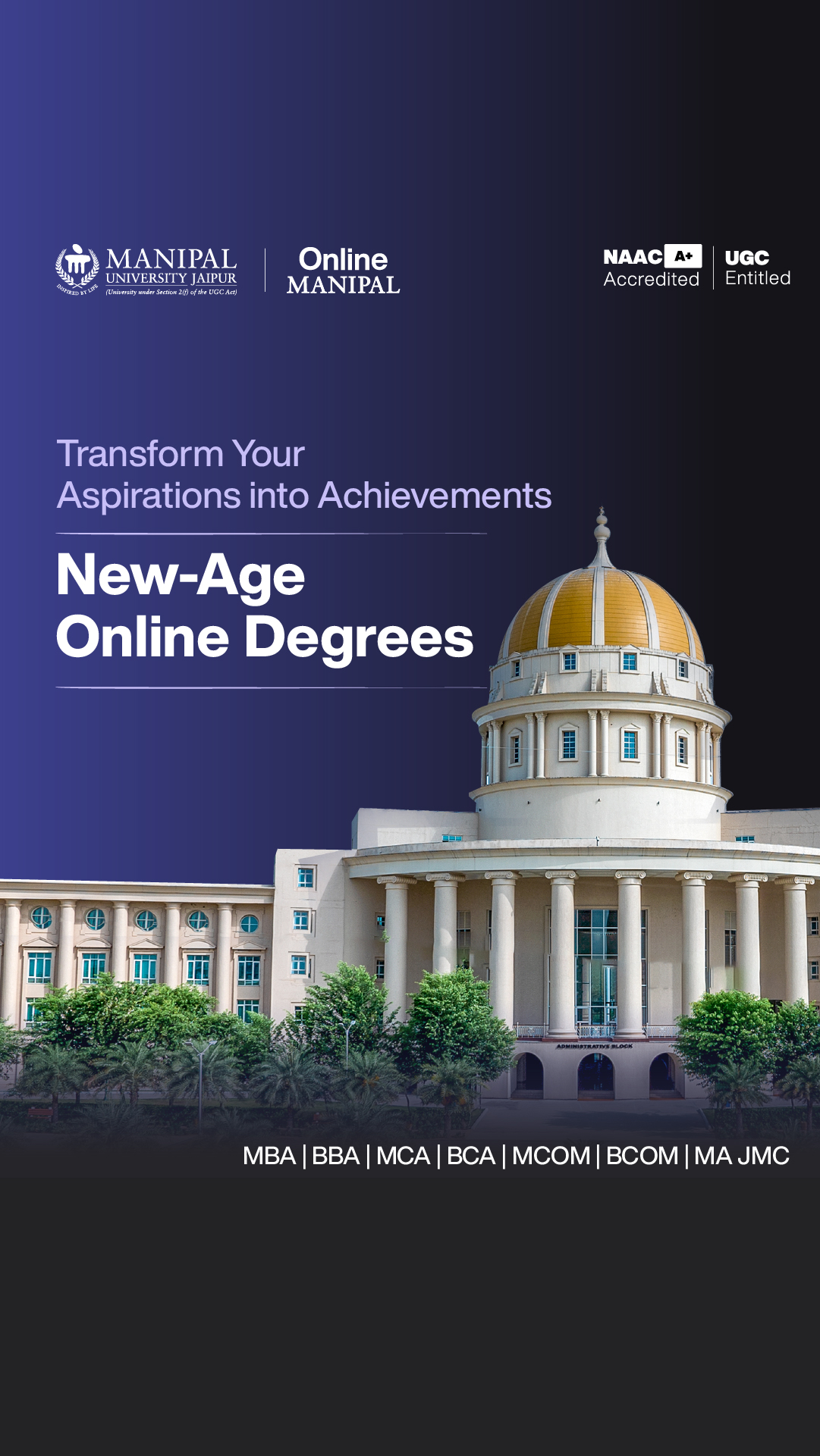 Manipal University Jaipur Online Facebook ad