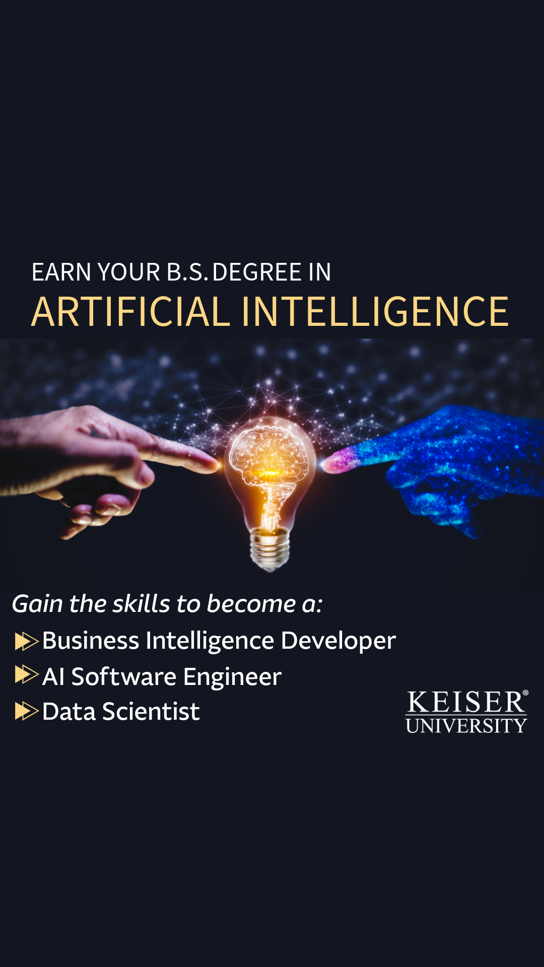 Keiser University Facebook ad