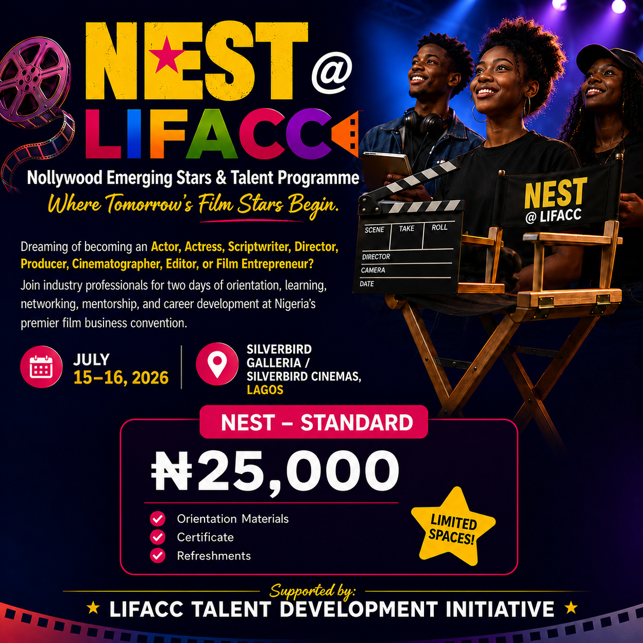 Lagos International Film and Cinema Convention Facebook ad: NEST@LIFACC