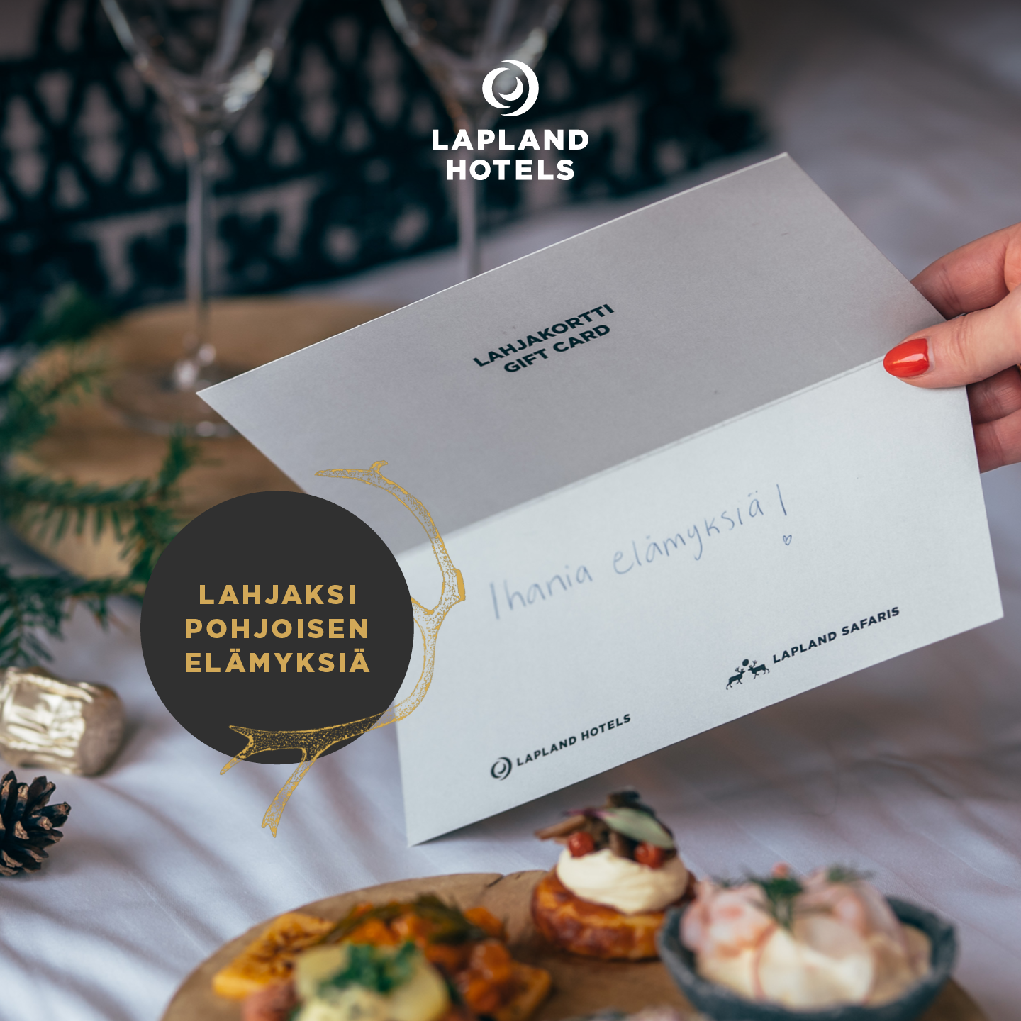 Lapland Hotels Facebook ad: Anna lahjaksi pohjoisen elämyksiä keskellä kaupunkia tai…
