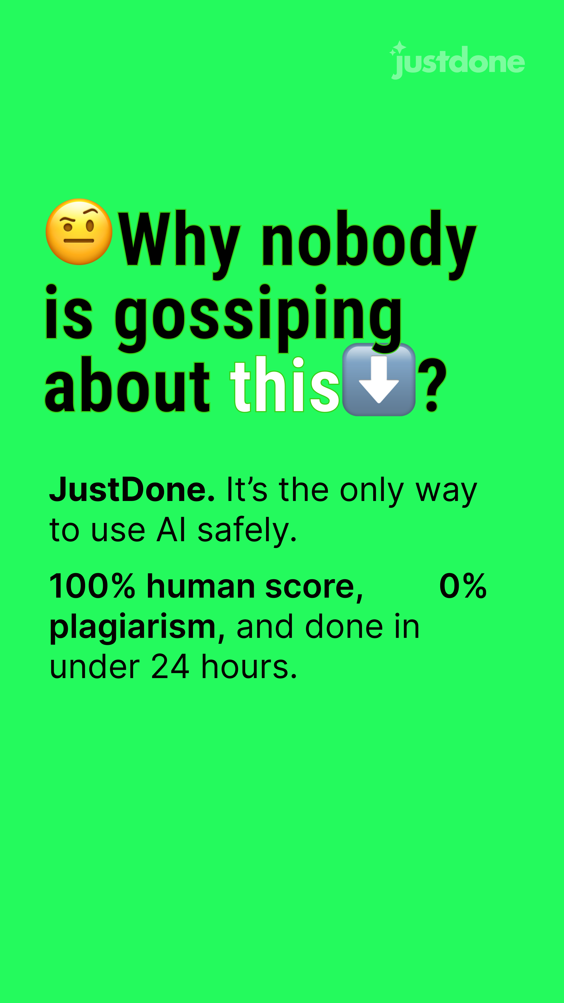 JustDone Facebook ad