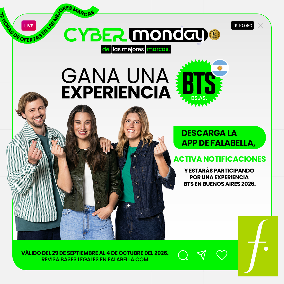 Falabella Facebook ad: La cuenta regresiva ya comenzó.