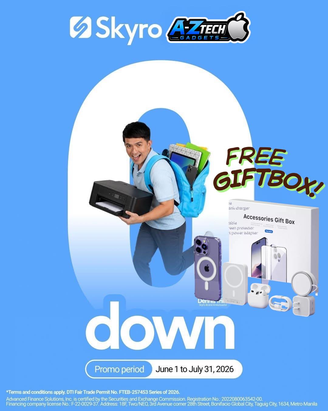 A-Ztech Gadgets Facebook ad: GET YOUR DREAM iPHONE TODAY WITH SKYRO!