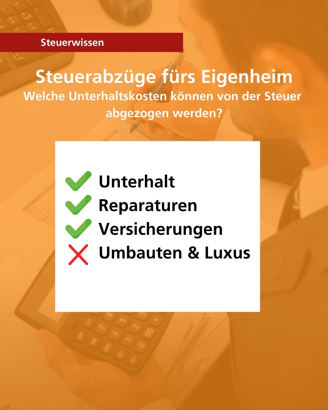GVB Privatversicherungen AG Facebook ad: Wusstest du, dass du viele Unterhaltskosten fürs Eigenheim…