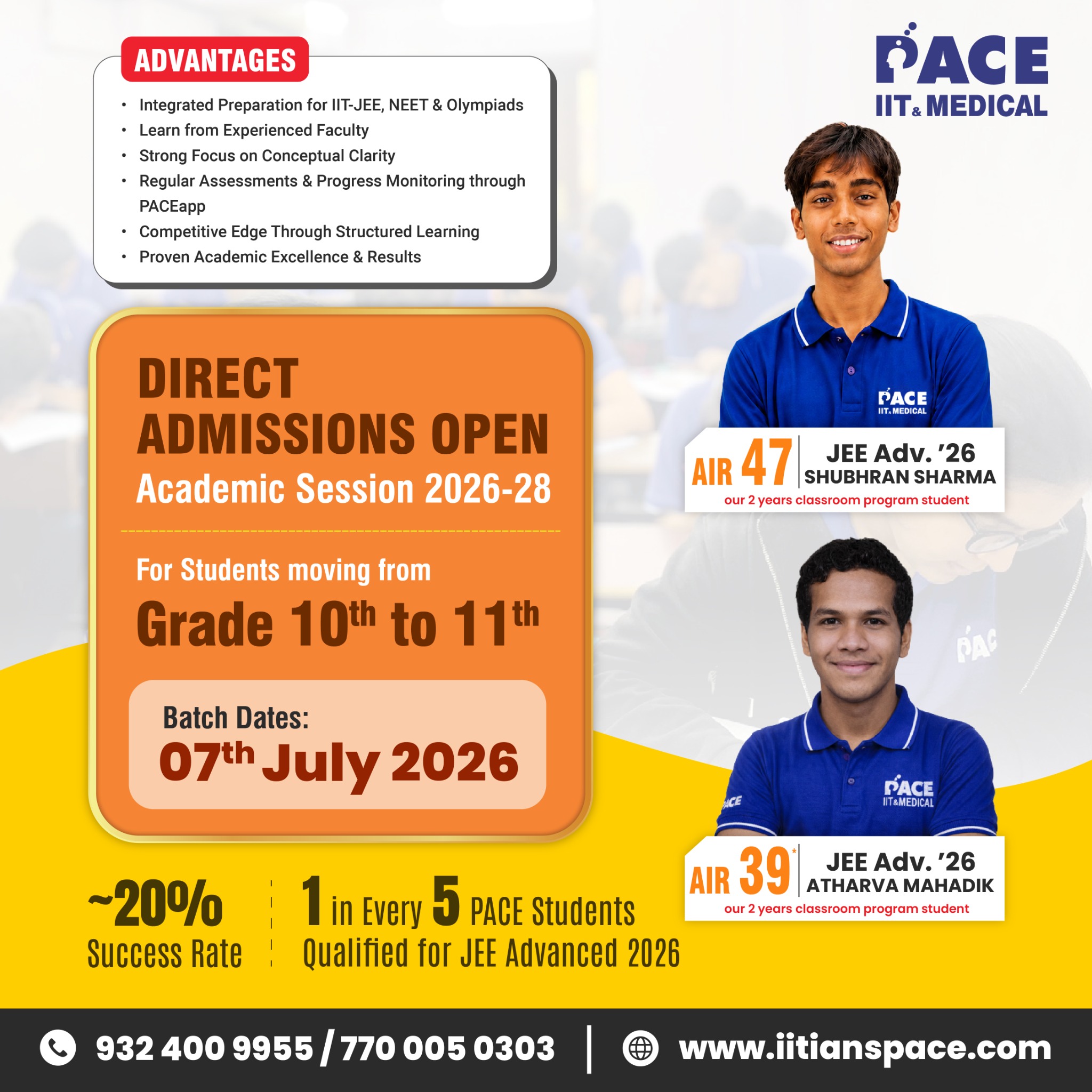 PACE - IIT & Medical Facebook ad