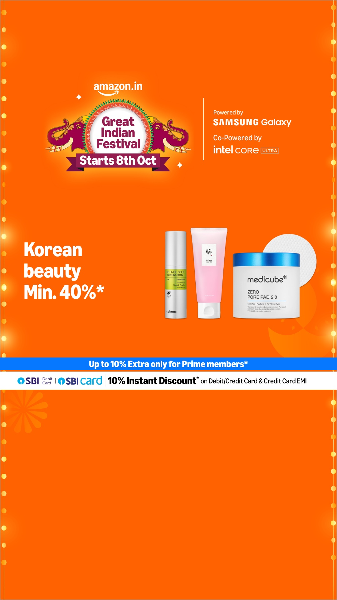 Amazon India Facebook ad: Great deals on Korean Beauty Brands