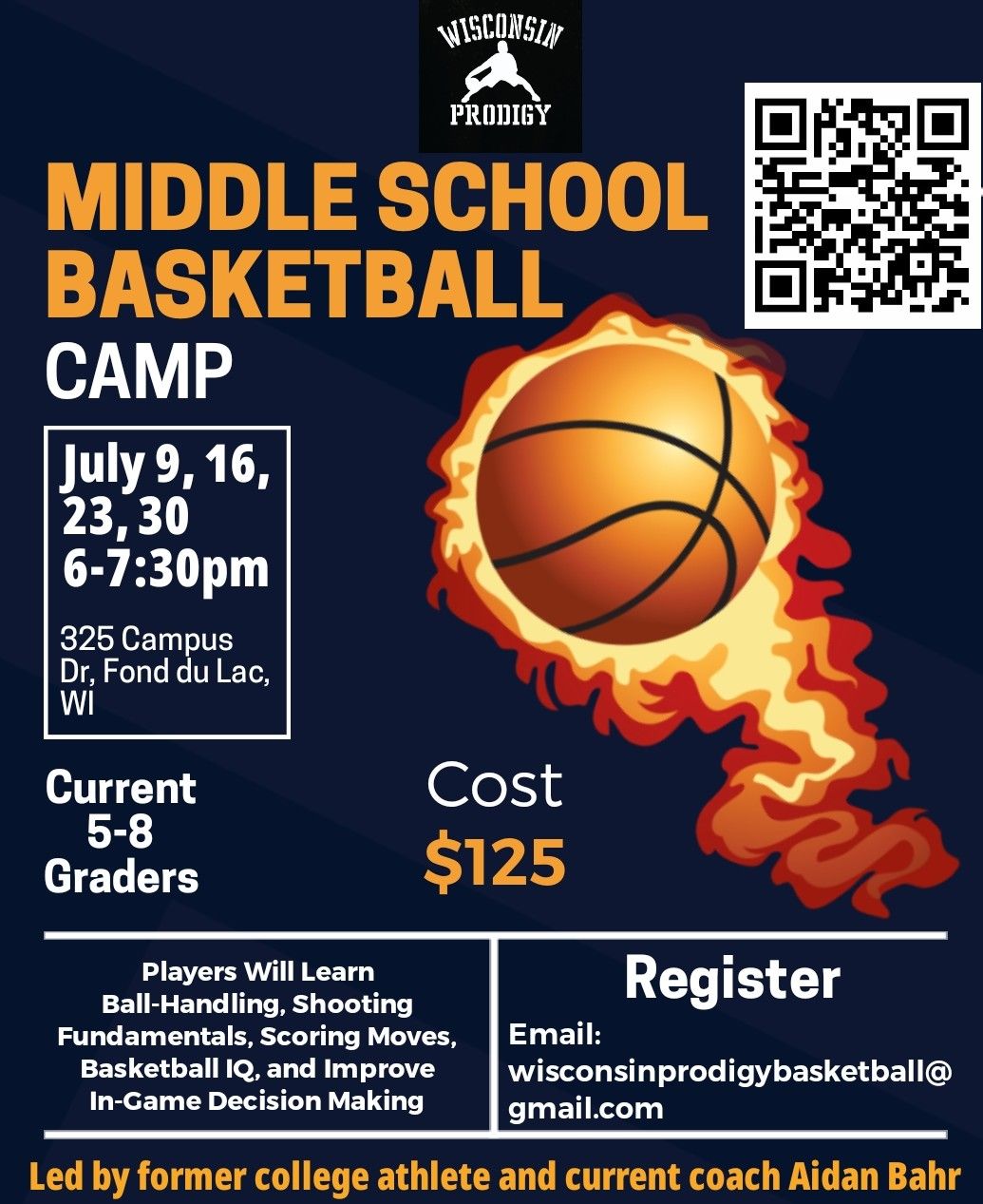Wisconsin Prodigy Basketball Facebook ad: Basketball