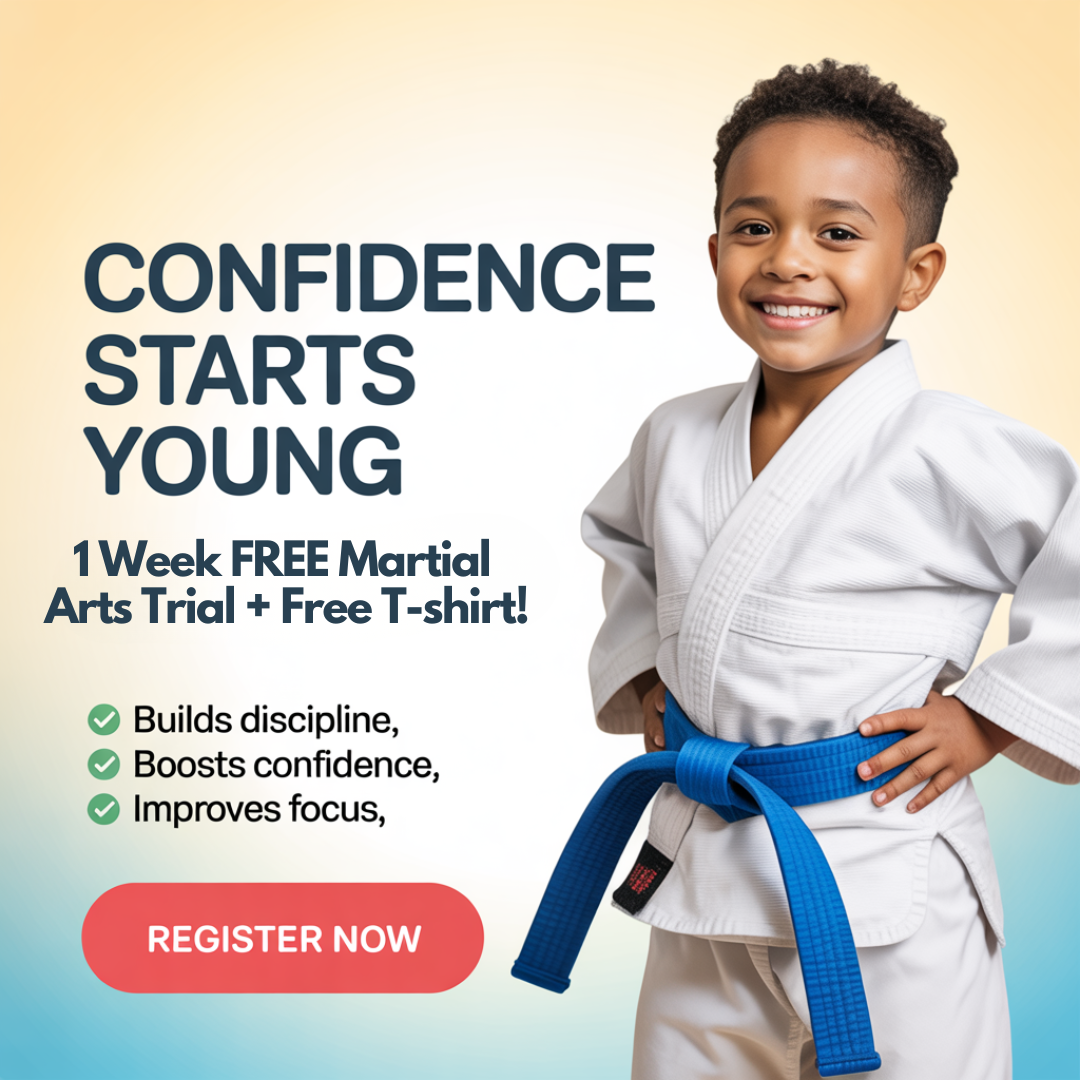 Echo Martial Arts Facebook ad: 7-Day Free Trial Martial Arts + Free T-shirt