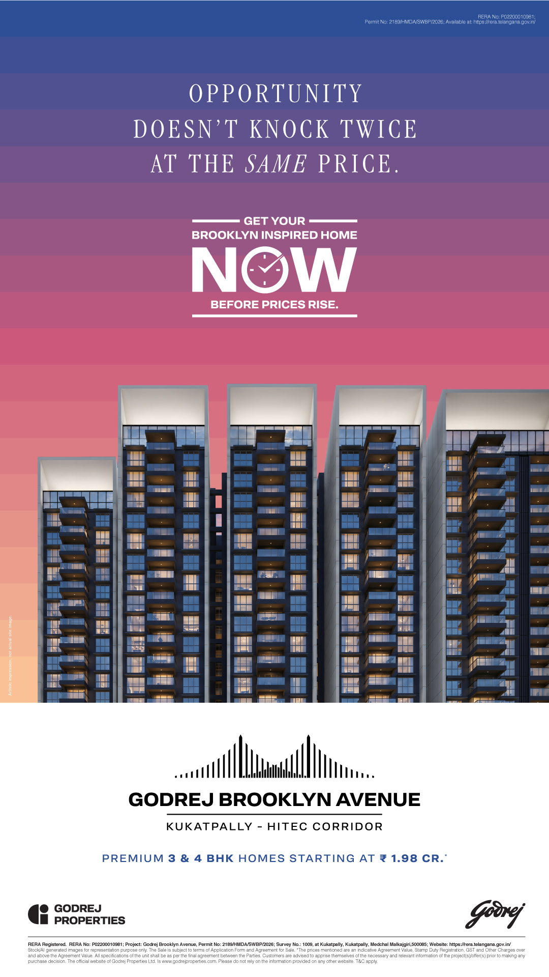 Godrej Properties Hyderabad Facebook ad: Book During Launch & Reserve Your Preferred Unit Today* At…
