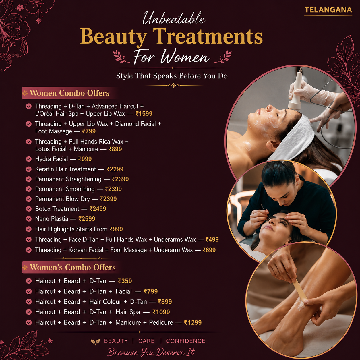 Glamzone unisex saloon Facebook ad