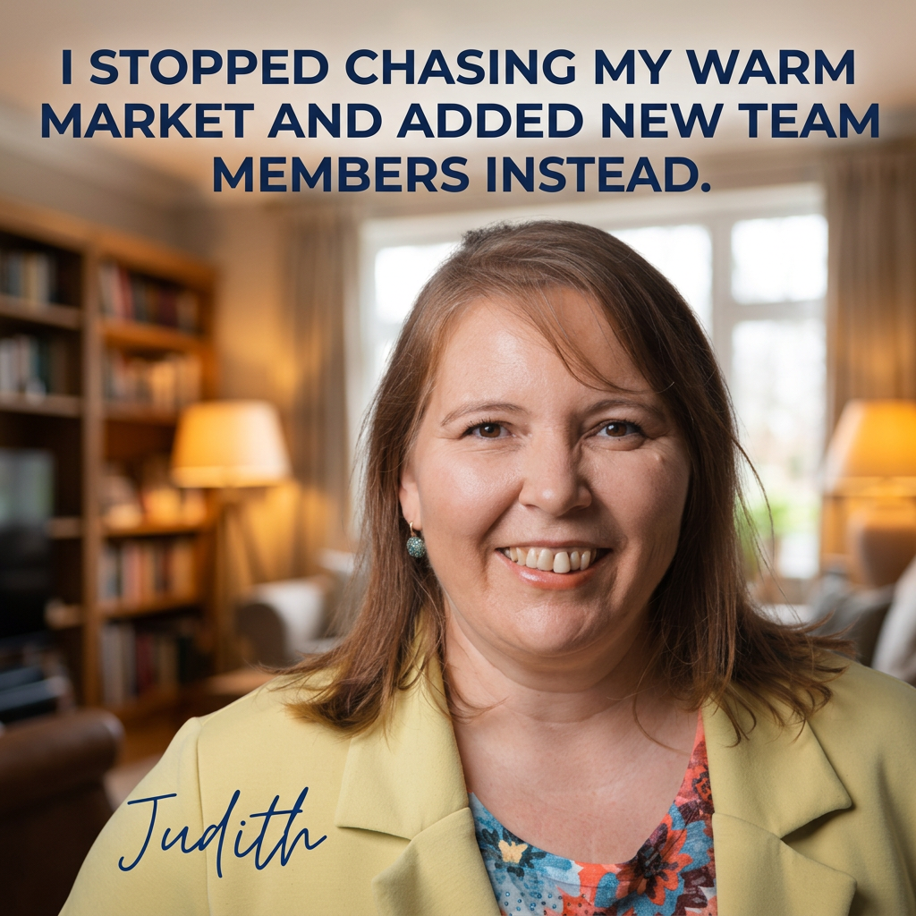 Judith Kittler Facebook ad: Your warm market is gone.