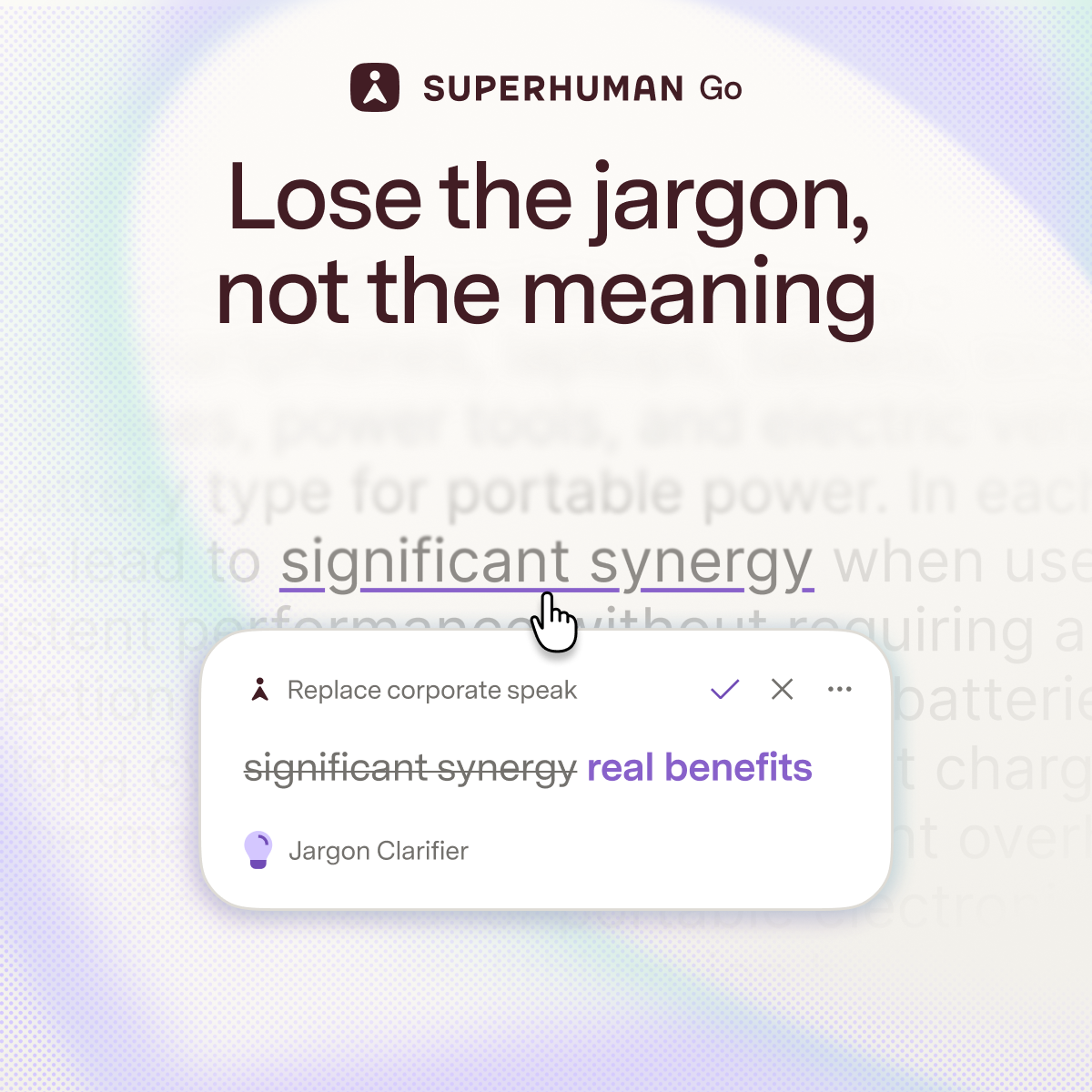 Superhuman Facebook ad: Every message, ready