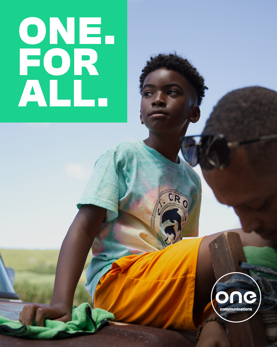 One Communications USVI Facebook ad: One. For All.