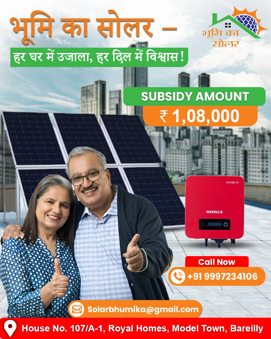 BHUMI KA SOLAR Facebook ad: Switch to Solar and Save Big on Energy Costs