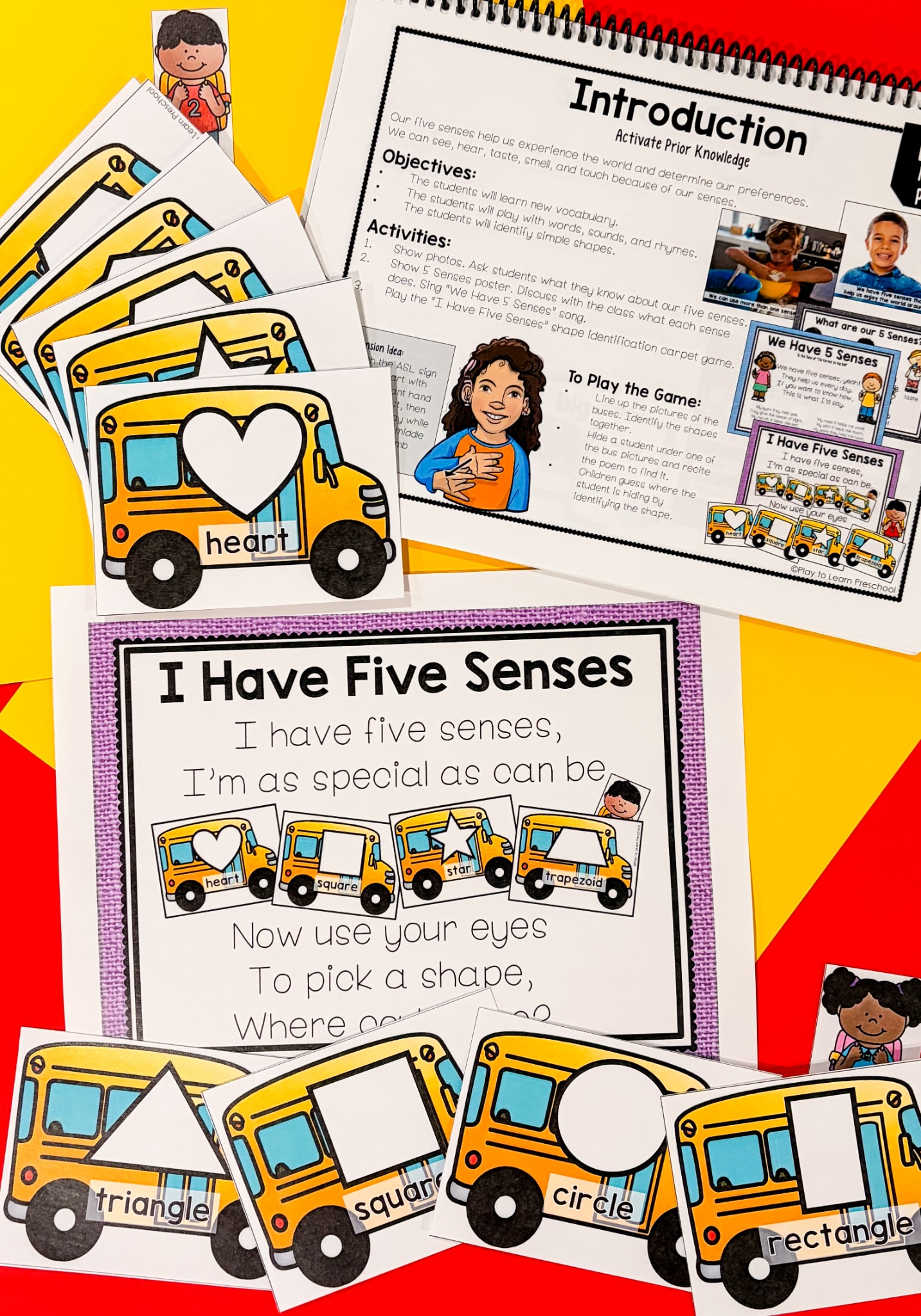 Play to Learn Preschool Facebook ad: Everything You Need to Teach the 5 Senses