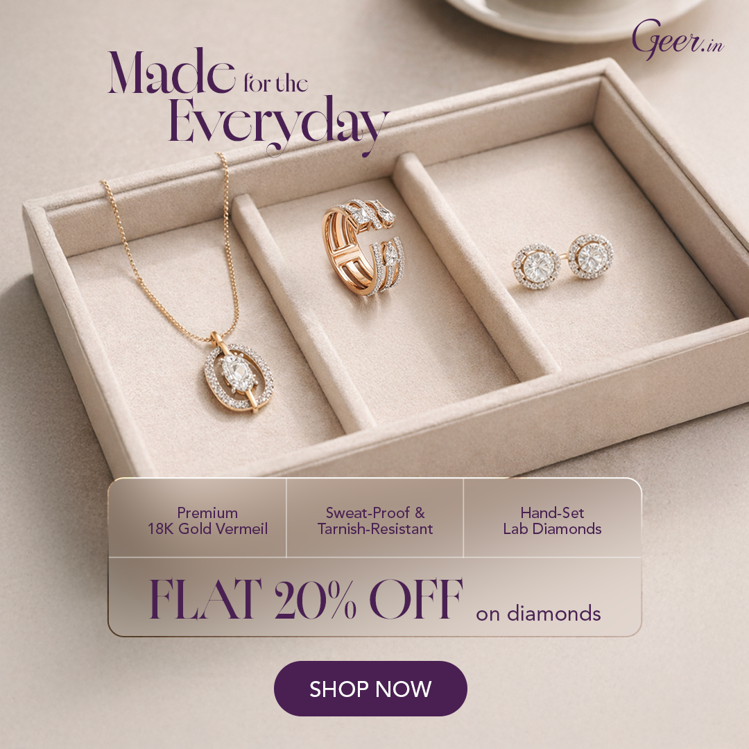 Geer.in Facebook ad: Luxury you don’t have to take off.