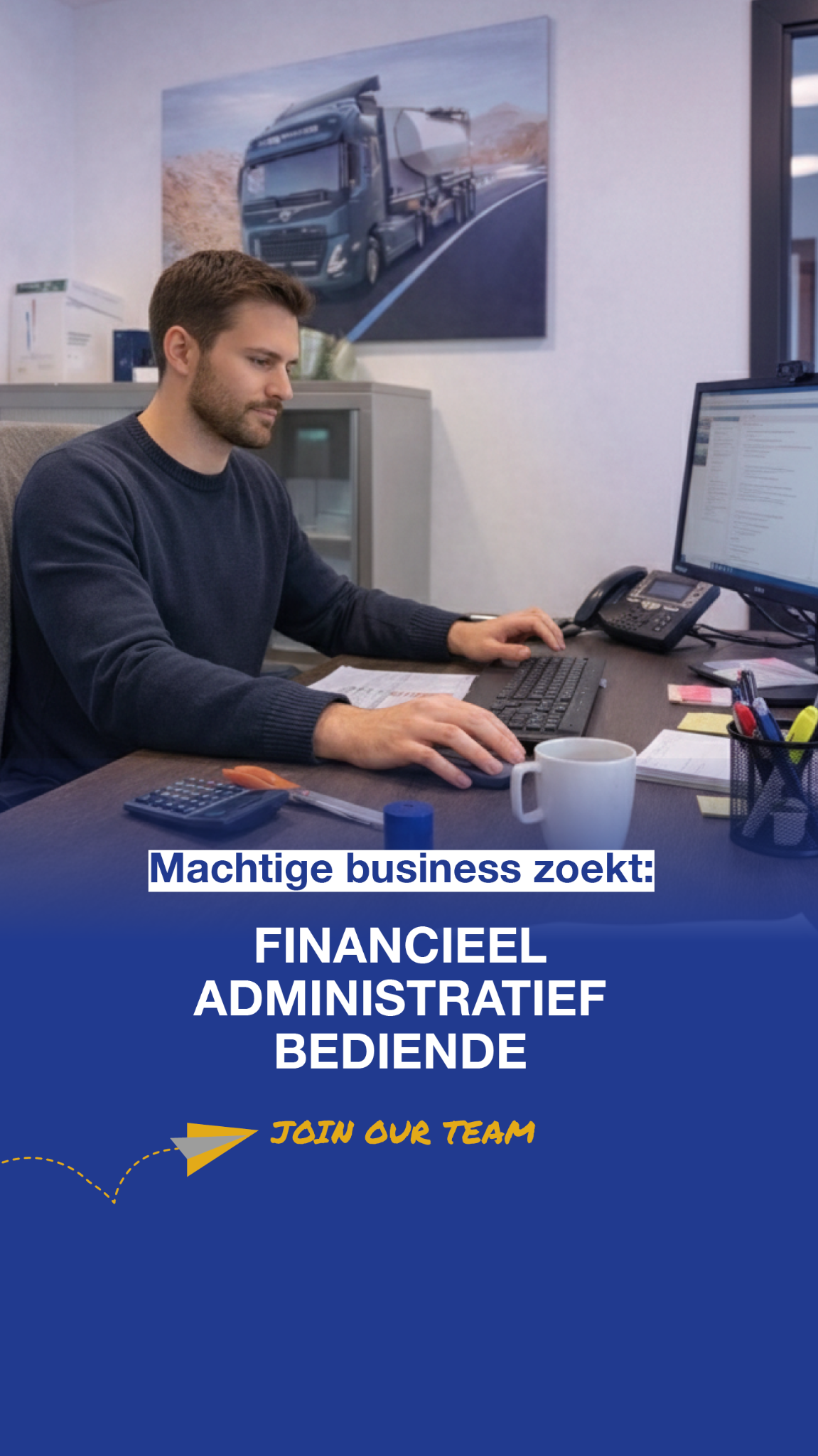 Nebim Volvo Trucks België Facebook ad: Vacature financieel administratief bediende