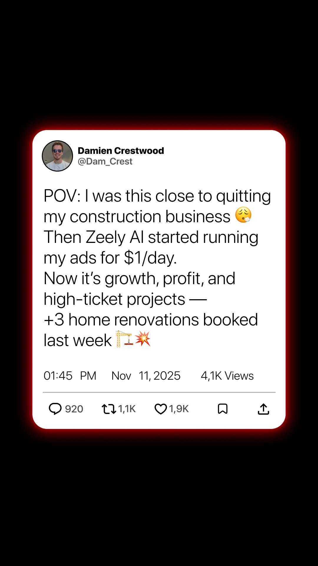 Zeely Facebook ad