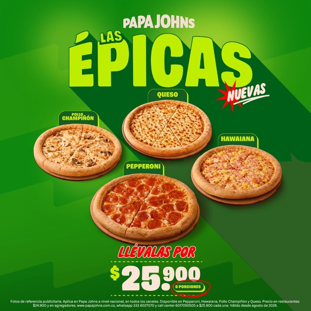 Papa John's Colombia Facebook ad