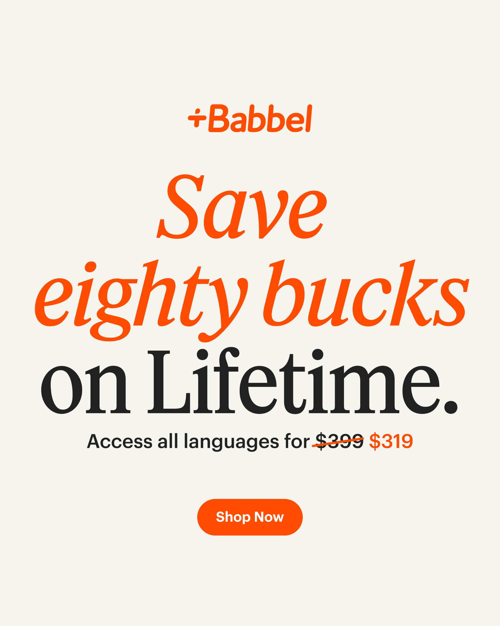 Babbel Facebook ad