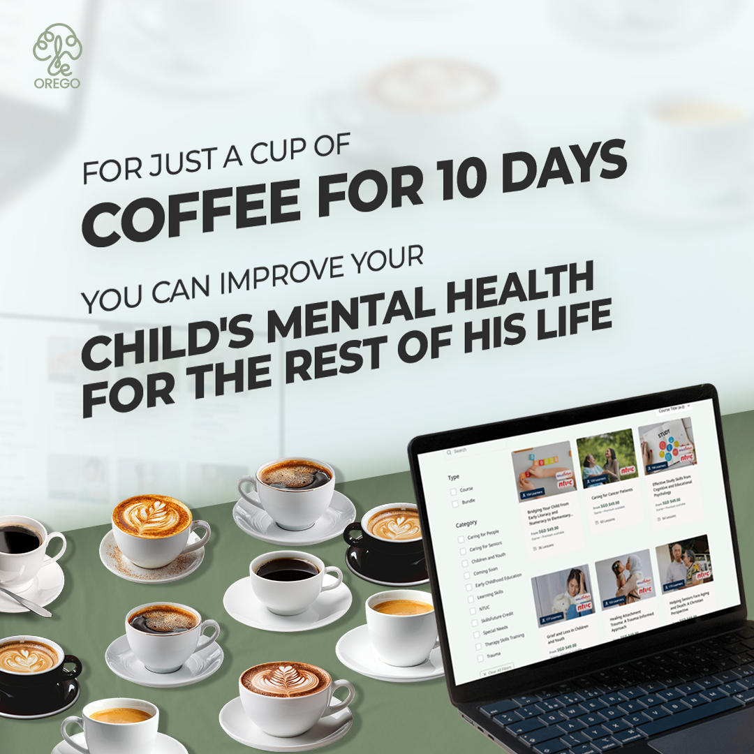 Orego Facebook ad: Cup of Coffee for 10 Days = Lifetime Impact