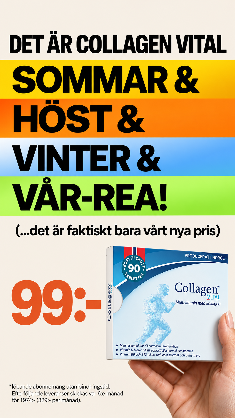 Collagen Vital Facebook ad: Ont i lederna?