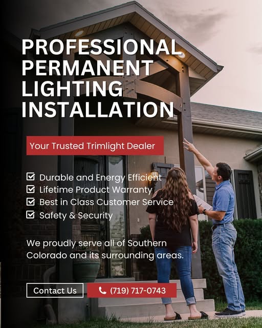 Rocky Mountain Trimlight Facebook ad: Permanent Lighting!