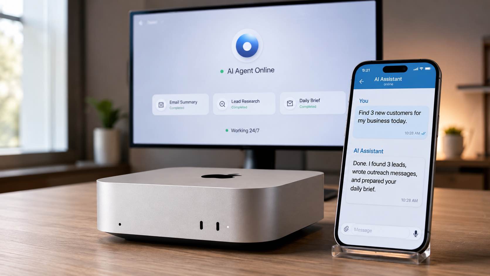 Ruslan Chenzo Facebook ad: Mac mini M4, Ready-to-Use Personal AI Assistant