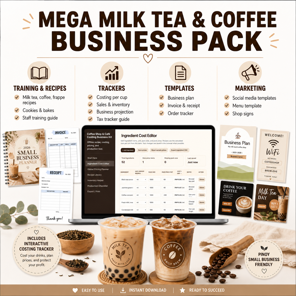Template Haus Facebook ad: Complete Milk Tea & Coffee Kit