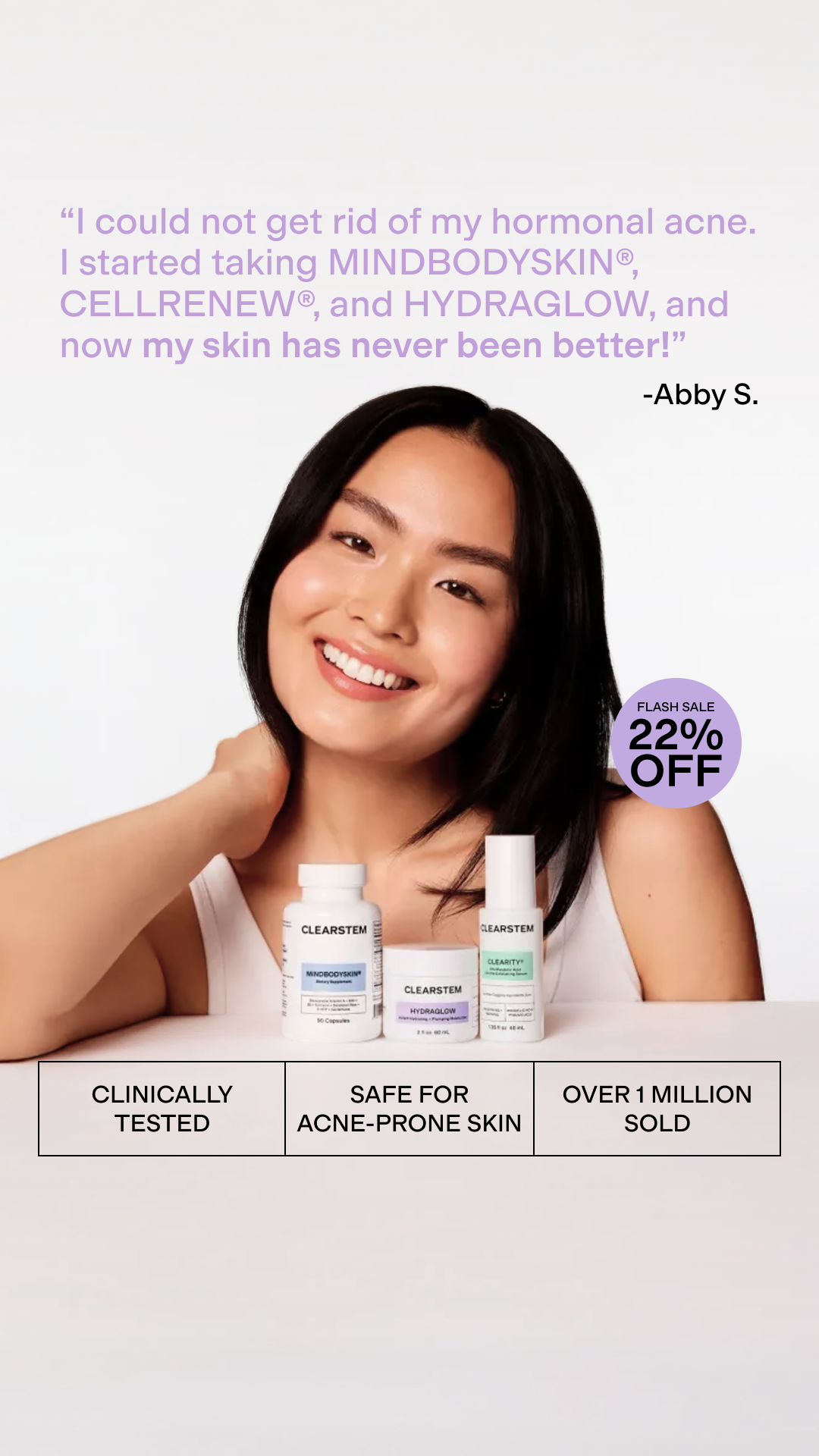 CLEARSTEM Skincare Facebook ad
