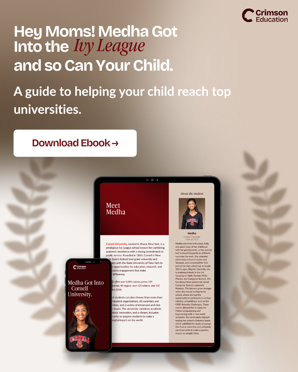 Crimson Education Facebook ad